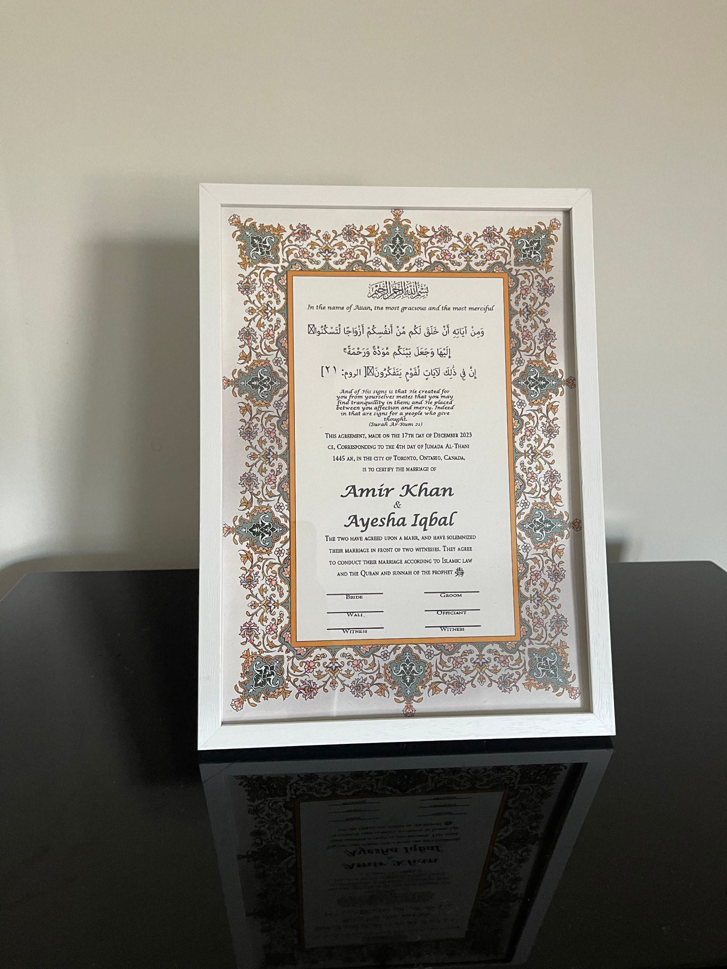 Sacred Vows Design Certificates